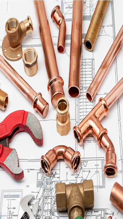 replacing old water lines with copper pipe. Galvanize pipe replacement.
